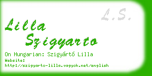 lilla szigyarto business card